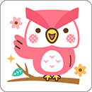 LINEスタンプ ももいろフクロウのフクさん