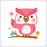 LINEスタンプ ももいろフクロウのフクさん