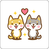 LINEスタンプ 柴犬さんたちのシンプルスタンプ