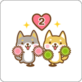 LINEスタンプ 柴犬さんたちのシンプルスタンプ 2