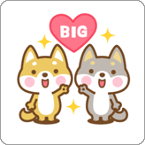 LINEスタンプ BIG 見やすい柴犬さんたちのスタンプ