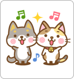 LINEスタンプ 柴犬さんと三毛猫さんたちのシンプル敬語